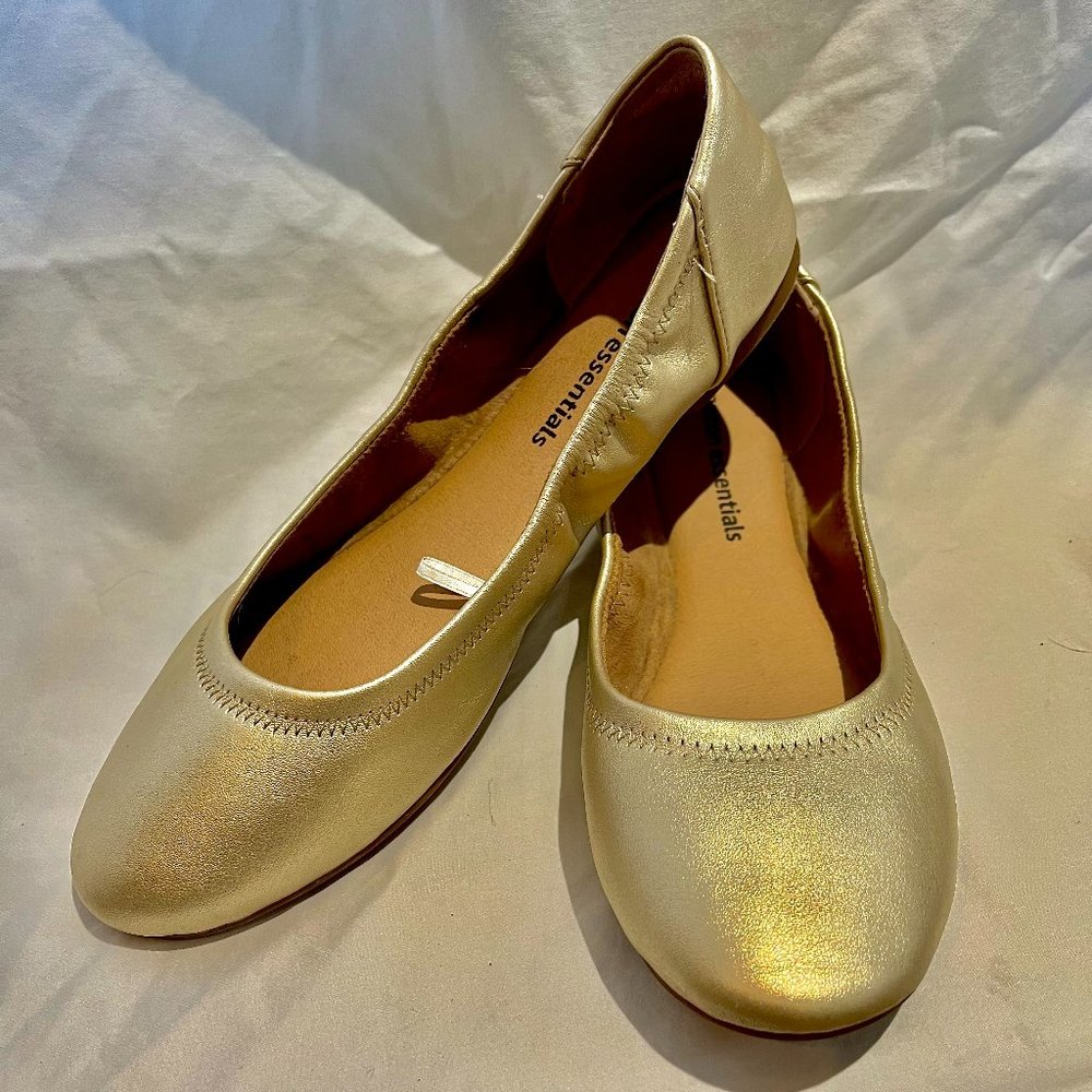 Amazon Essentials Women's Belice Ballet Flat - Gold (8.5)
